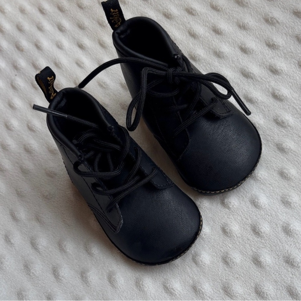Dr. Martens Black Baby Walker Shoes